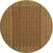 Sideview of Contemporary Saddle Brown Southwestern Rug, con1546