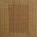 Square Contemporary Saddle Brown Southwestern Rug, con1546