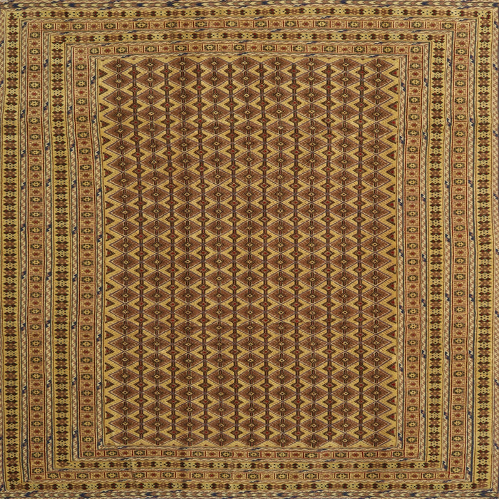 Sideview of Machine Washable Contemporary Saddle Brown Rug, wshcon1546