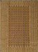 Contemporary Saddle Brown Southwestern Rug, con1546