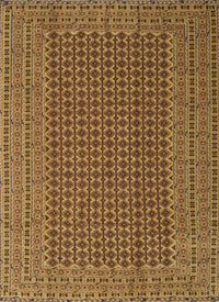 Machine Washable Contemporary Saddle Brown Rug, wshcon1546