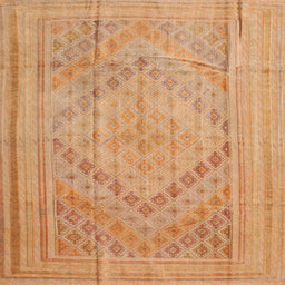 Sideview of Machine Washable Contemporary Orange Rug, wshcon1547