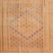 Sideview of Machine Washable Contemporary Orange Rug, wshcon1547