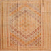 Square Contemporary Orange Southwestern Rug, con1547