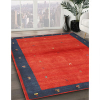 Contemporary Chestnut Brown Modern Rug, con1548