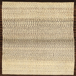 Square Contemporary Brown Gold Solid Rug, con1549