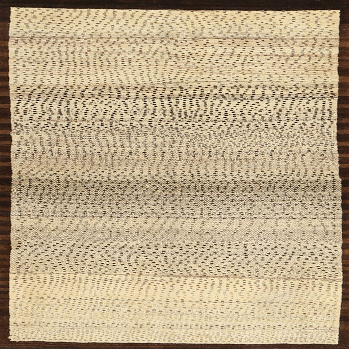 Square Contemporary Brown Gold Solid Rug, con1549