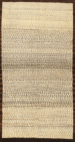 Contemporary Brown Gold Solid Rug, con1549