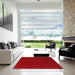 Square Machine Washable Contemporary Red Rug in a Living Room, wshcon154