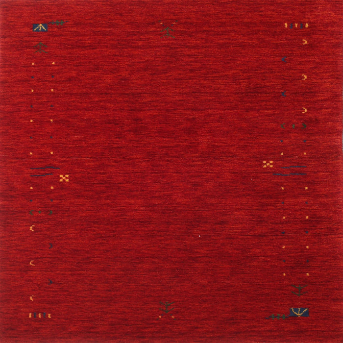 Square Contemporary Red Modern Rug, con154