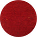 Square Machine Washable Contemporary Red Rug, wshcon154