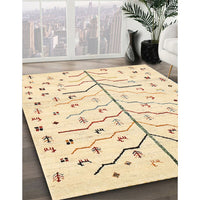 Contemporary Sun Yellow Solid Rug, con1550