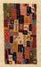 Contemporary Yellow Orange Modern Rug, con1551