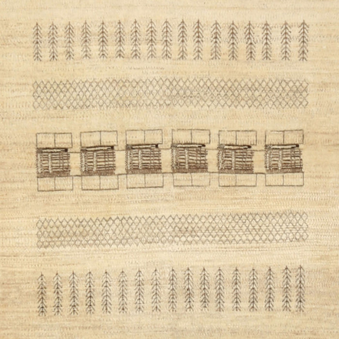 Contemporary Brown Gold Solid Rug, con1553