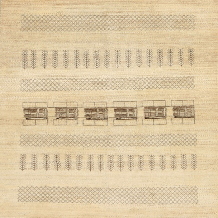 Sideview of Machine Washable Contemporary Brown Gold Rug, wshcon1553