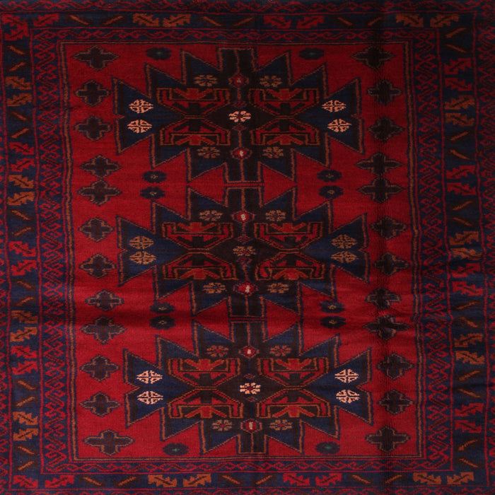 Sideview of Machine Washable Contemporary Dark Scarlet Red Rug, wshcon1554