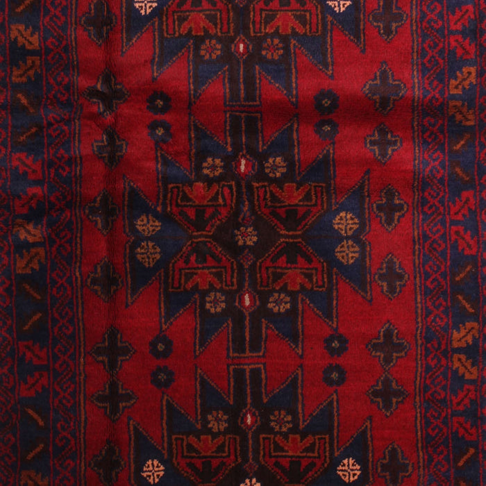 Contemporary Dark Scarlet Red Modern Rug, con1554