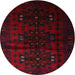 Square Machine Washable Contemporary Dark Scarlet Red Rug, wshcon1554