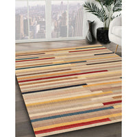 Contemporary Bronze Brown Modern Rug, con1556