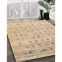 Contemporary Light Copper Gold Modern Rug, con1557