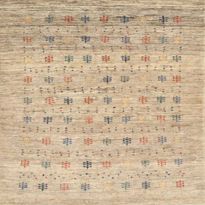 Square Contemporary Light Copper Gold Modern Rug, con1557