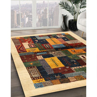 Contemporary Metallic Gold Modern Rug, con1558