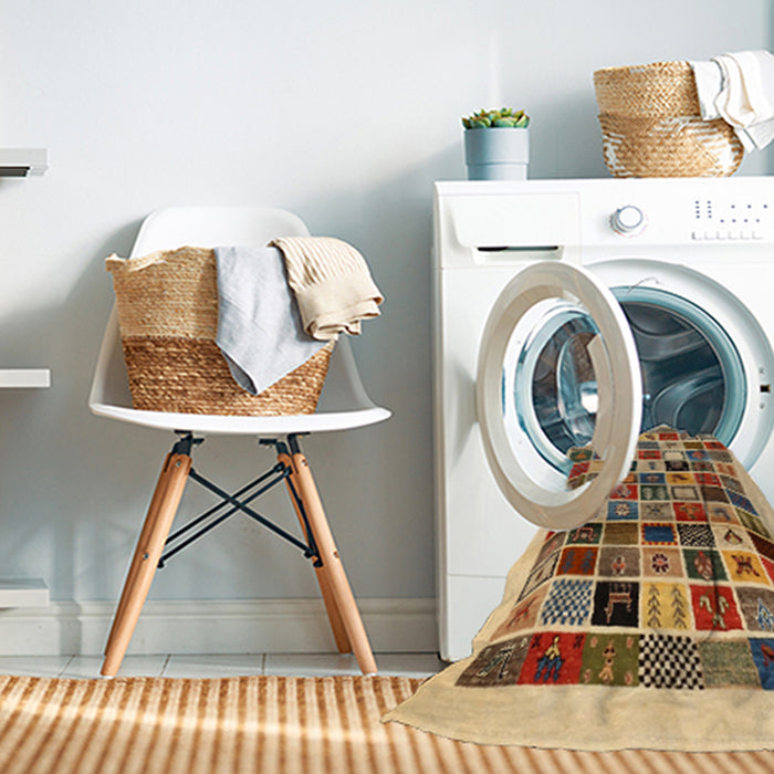 Machine Washable Contemporary Sienna Brown Rug in a Washing Machine, wshcon1560