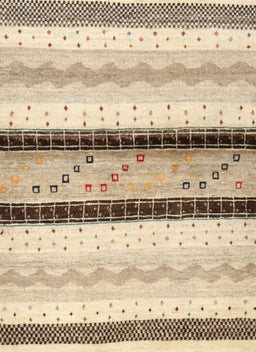 Contemporary Dark Almond Brown Modern Rug, con1561