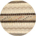 Sideview of Contemporary Dark Almond Brown Modern Rug, con1561