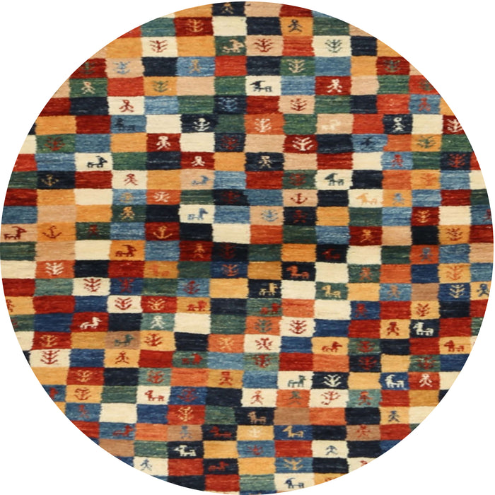 Square Machine Washable Contemporary Brass Green Rug, wshcon1562