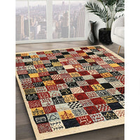 Contemporary Saffron Red Modern Rug, con1564