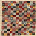 Square Contemporary Saffron Red Modern Rug, con1564