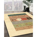 Machine Washable Contemporary Brown Gold Rug in a Family Room, wshcon1567