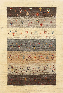 Contemporary Brown Gold Solid Rug, con1568