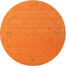 Square Machine Washable Contemporary Orange Red Rug, wshcon156