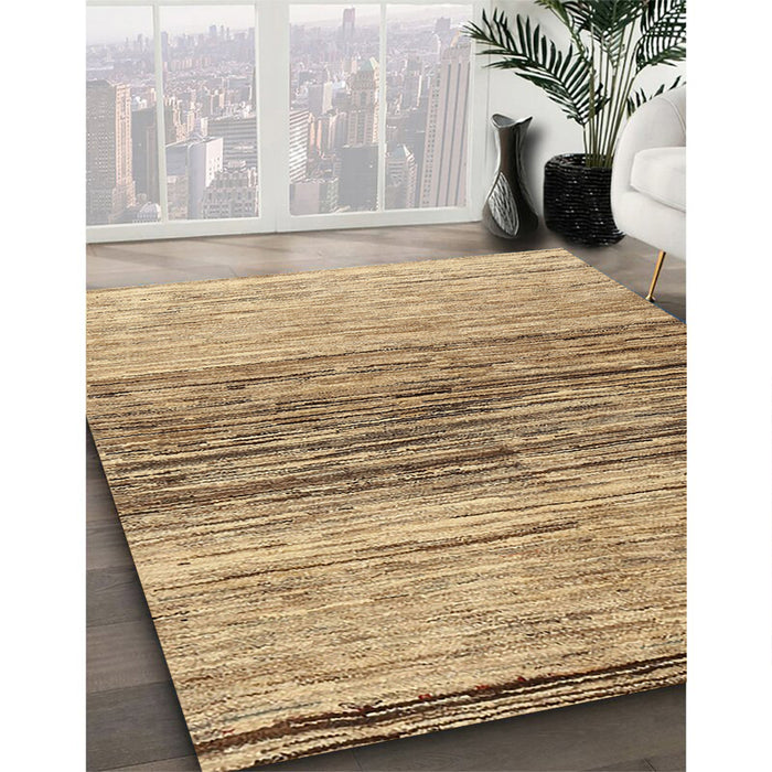 Contemporary Light Brown Modern Rug in Family Room, con1570