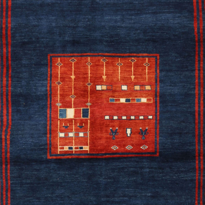 Machine Washable Contemporary Deep-Sea Blue Rug, wshcon1572