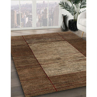 Contemporary Dark Gold Brown Modern Rug, con1574