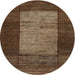 Square Machine Washable Contemporary Dark Gold Brown Rug, wshcon1574