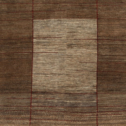 Sideview of Machine Washable Contemporary Dark Gold Brown Rug, wshcon1574