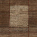 Sideview of Machine Washable Contemporary Dark Gold Brown Rug, wshcon1574