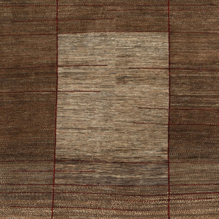 Square Contemporary Dark Gold Brown Modern Rug, con1574