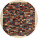 Sideview of Contemporary Brownish Green Modern Rug, con1575