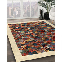 Contemporary Brownish Green Modern Rug, con1575