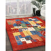 Machine Washable Contemporary Red Rug in a Family Room, wshcon1577