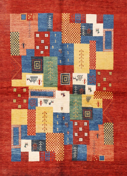 Contemporary Red Modern Rug, con1577