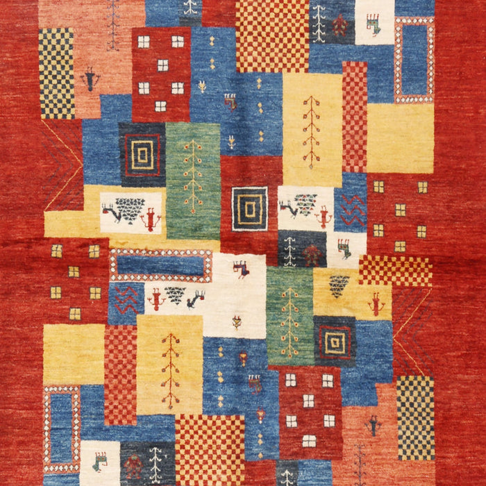 Contemporary Red Modern Rug, con1577