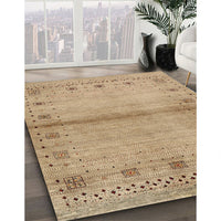 Contemporary Sand Brown Modern Rug, con1578