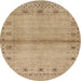 Square Machine Washable Contemporary Sand Brown Rug, wshcon1578