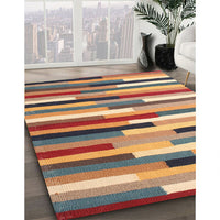 Contemporary Chestnut Brown Modern Rug, con1579